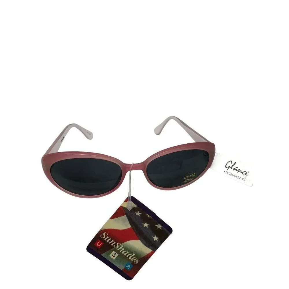 Pink Children's Youth New Glance Sunglasses Oval UV400 Protection